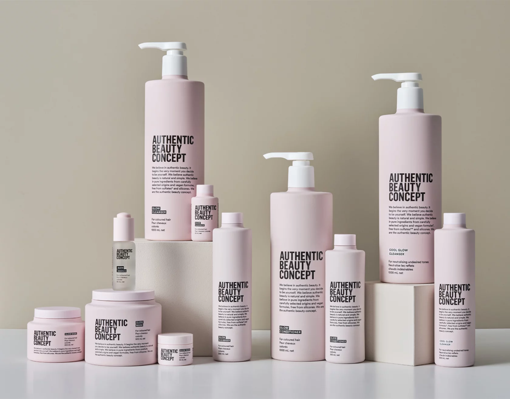 Authentic Beauty Concept Glow Set (Cleanser Shampoo, Conditioner)